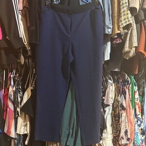 Chico's Navy Blue Straight-Leg Dress Pants